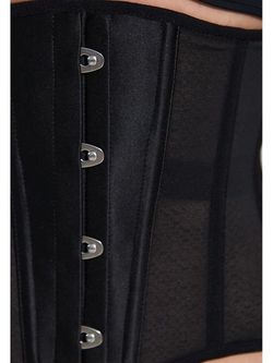 Черный прозрачный корсет MINI