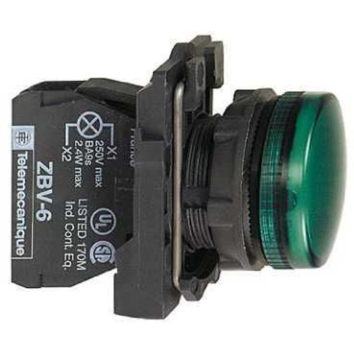 Лампа сигнальная зеленая цоколь без лампы Telemecanique