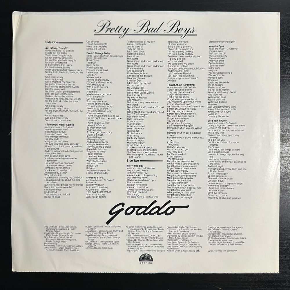 Goddo - Pretty Bad Boys (Канада 1981г.)