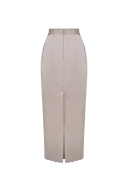 Юбка-карандаш атласная жемчужная