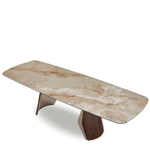 Стол SELECT 3138 (180-270) глянцевая керамика TOSCANE/орех/золото