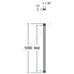 Опора крепежная Silk Black прямая 1000 мм Ideal Standard K9380V3