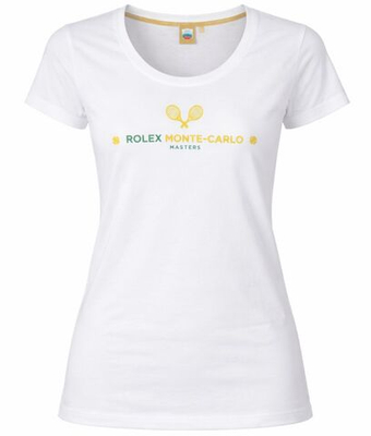 Женская теннисная футболка Monte-Carlo Rolex Masters Logo - white