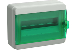 Корпус пластиковый КМПн-12 IP65 зеленая прозрачная дверь TEKFOR IEK