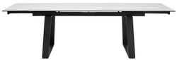 Стол VASTO 180 MARBLES KL-99 Белый мрамор матовый, итальянская керамика/ черный каркас, ®DISAUR