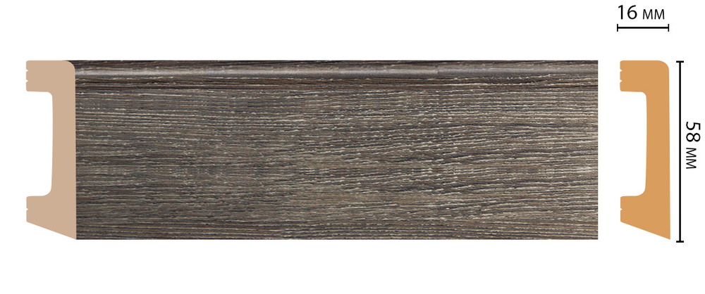 D234-86 ШК/15 Плинтус напольн.DECOMASTER(58*16*2400 мм)