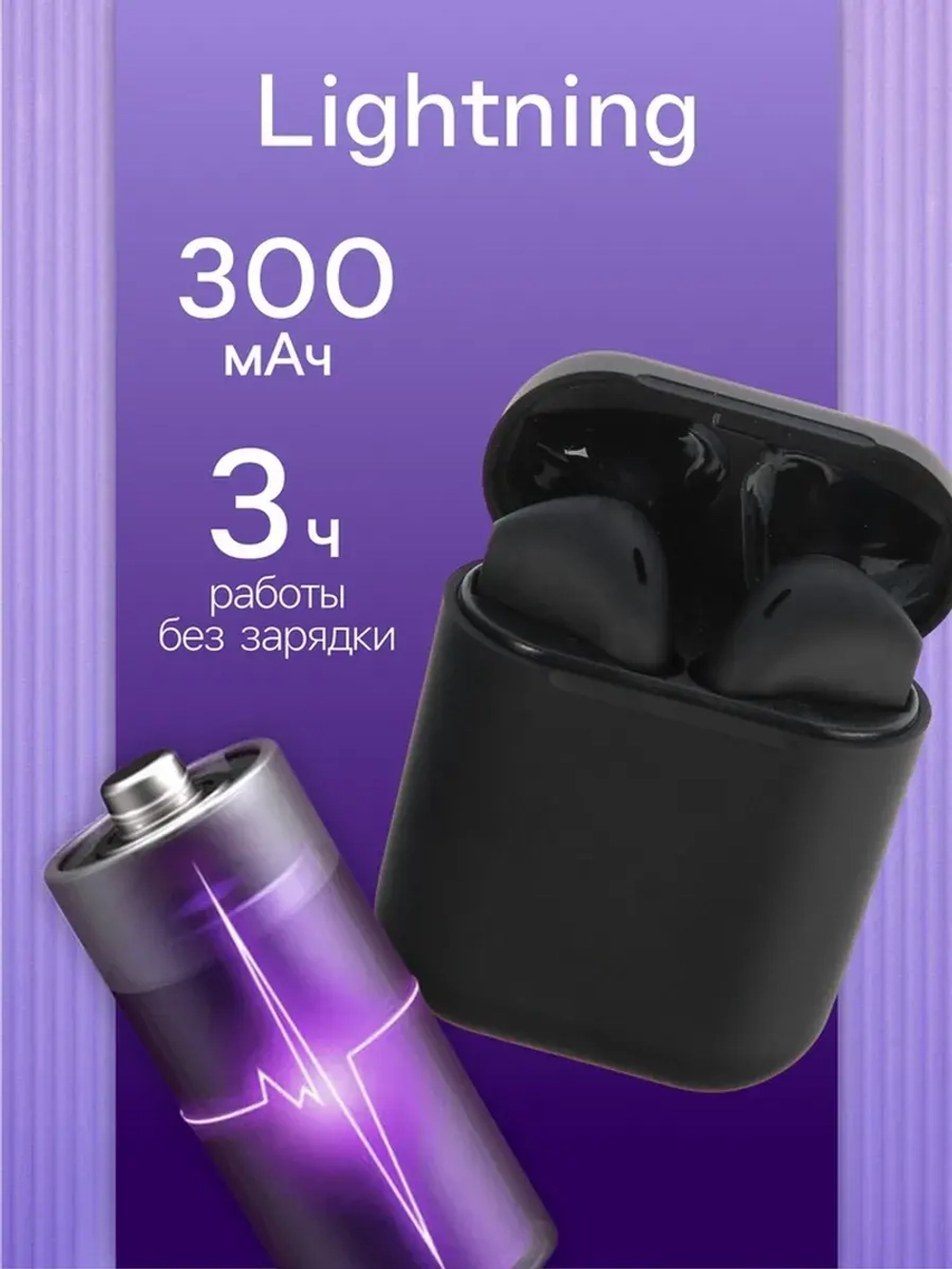 Наушники беспроводные Luazon i12, TWS, вкладыши, Bluetooth 5