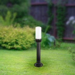 Садово-парковый светильник ЭРА НТУ 01-60-011 Поллар напольный черный IP54 Е27 max60Вт h640мм | Садово-парковые светильники