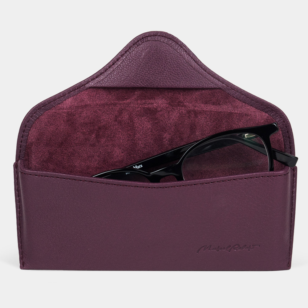 Футляр для очков Vision из кожи козы, фиолетового цвета