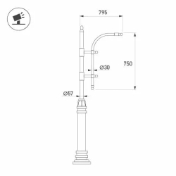 Кронштейн OXOR-SB3-1 BLACK (Arlight, Сталь) 051635