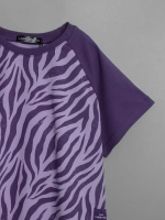Хлопковая детская футболка с принтом зебры