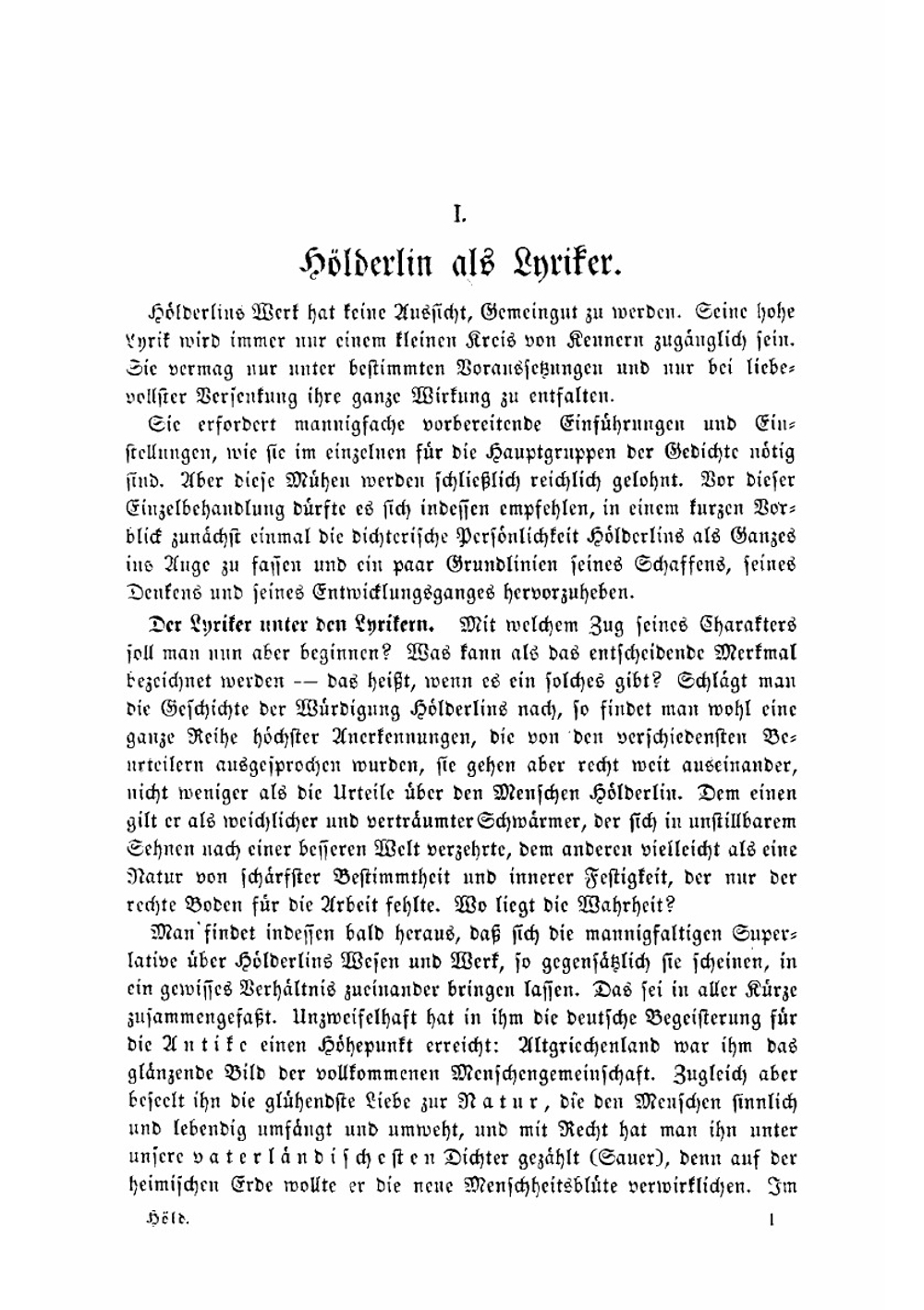 Hölderlins Lyrik | Emil Lehmann