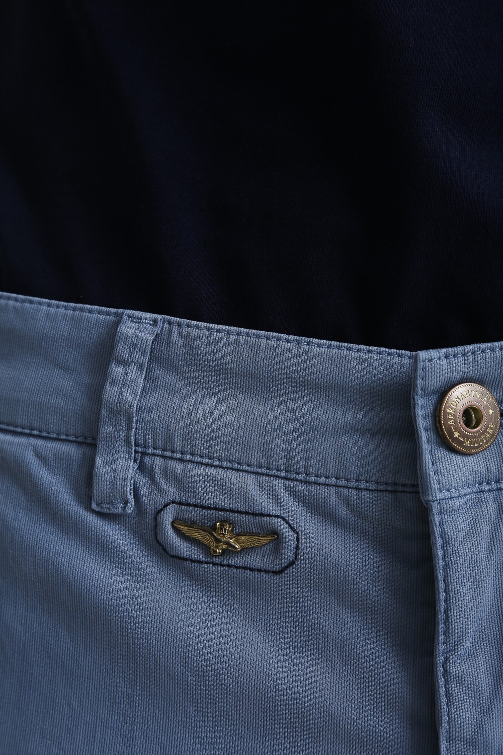 Брюки муж. карго AERONAUTICA 1329 голубой