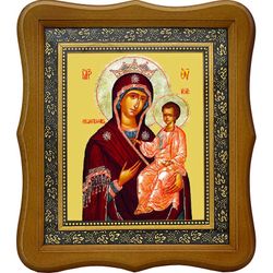 Избавительница от бед страждущих. Икона Божьей Матери на холсте.