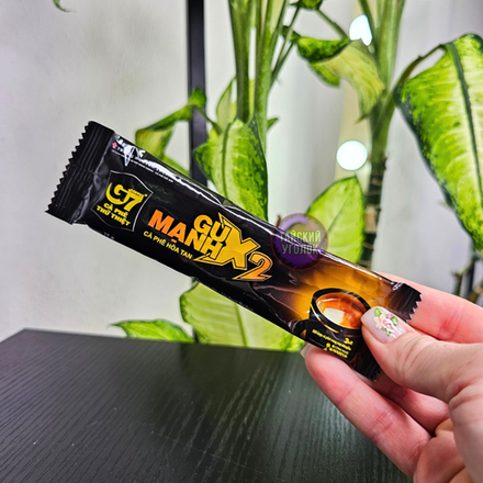 Кофе растворимый 3в1 Trung Nguyen G7 Strong X2 Gu Manh 1 пакетик 25 гр