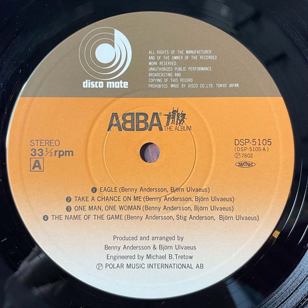 Винтажная виниловая пластинка LP ABBA Абба The Album Альбом (Japan 1978) (No Obi) Take A Chance On Me