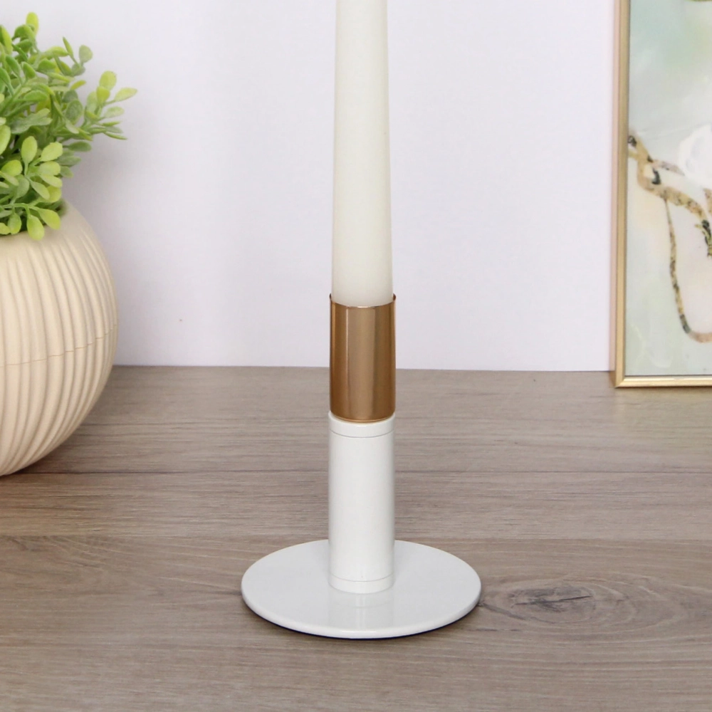 Подсвечник «GLOSS» 8*10 см, Белый/золото