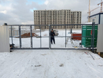 Каркас откатных ворот СТАНДАРТ проем до 5м. с встроенной калиткой.