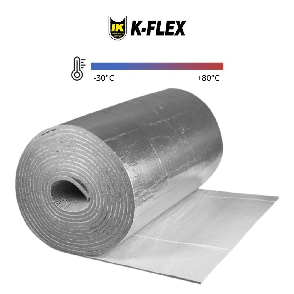 Рулон теплоизоляции из вспененного каучука самоклеящийся для воздуховодов K-FLEX AIR AD