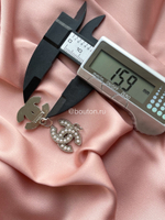 Подвеска Шан. Серебро Лого 22х16  мм жемчуг