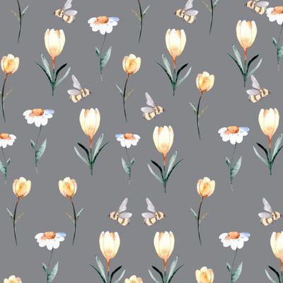 Крокусы на сером