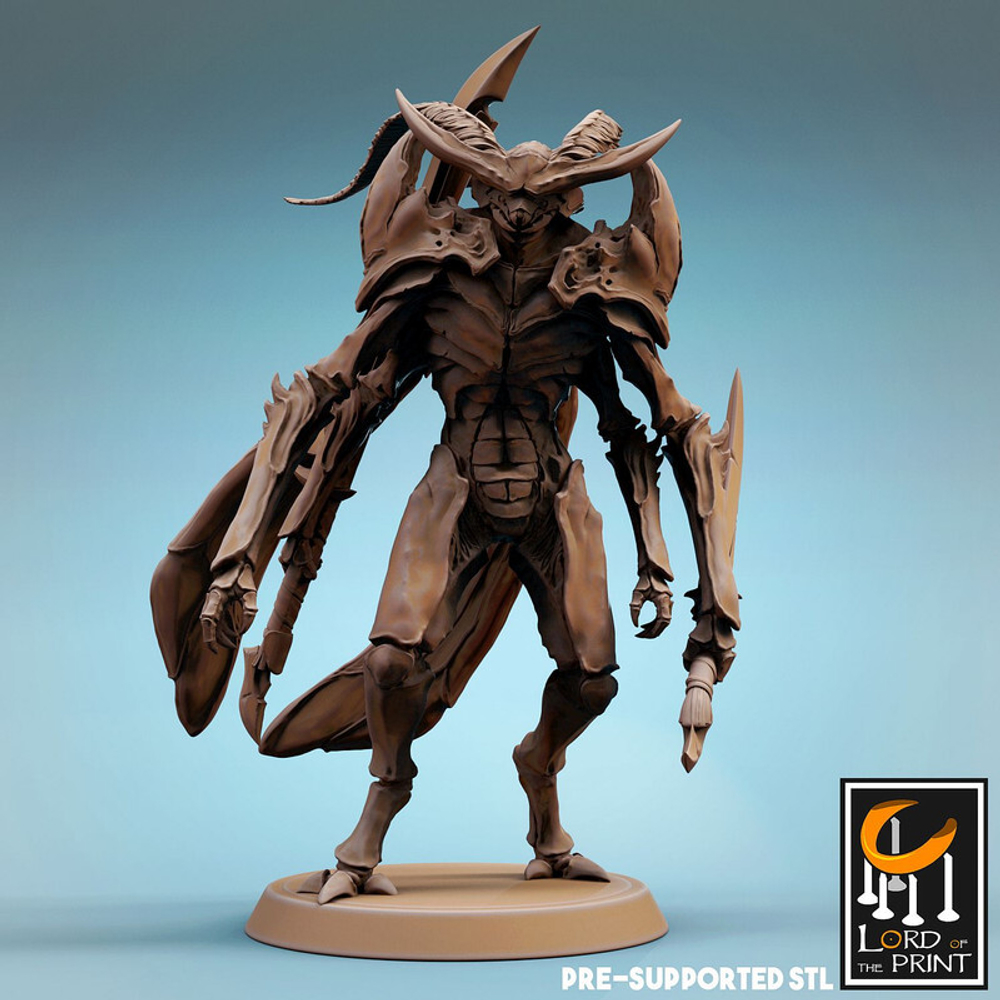 Thri Kreen Три Крин Воин Паладин Варвар Файтер Рыцарь миниатюра для dnd, днд, pathfinder, фентези, Настольная игра, НРИ, Варгейм, РПГ
