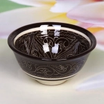 Пиала большая 11*5,5см коричневая Риштанская Керамика