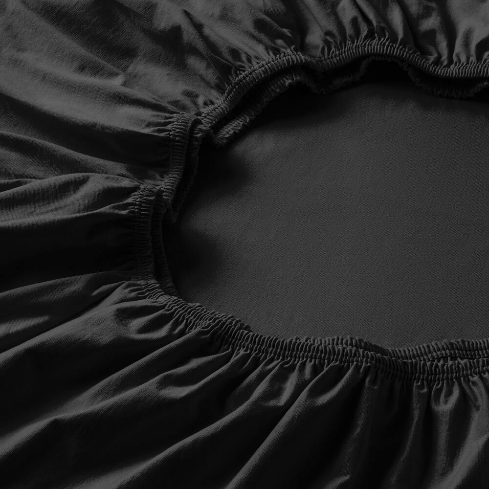 Простыня на резинке 100x200 Estella 900 schwarz черная