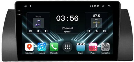 Магнитола для BMW X5 (E53) 2000-2007, 5 (E39) 1996-2003 - FarCar DX395/707M монитор 9.5" IPS на Android 13, 4+64Гб, CarPlay