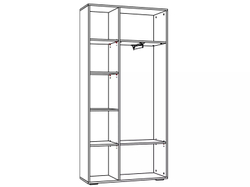 НМ 013.36 Шкаф для одежды с зеркалом Livorno /дуб бунратти / софт графит