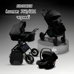 Коляска детская модульная 3в1 Luxmom 760 автолюлька/черный