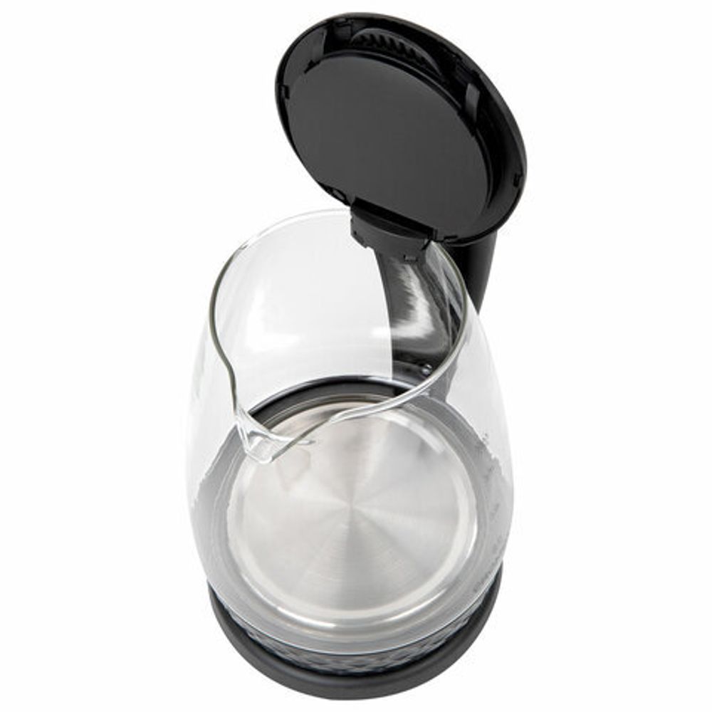 Чайник электрический CROMEX KT-308, 1,8 л, 1500 Вт, стекло, черный, 455150