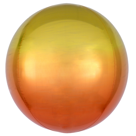 A 18 Сфера 3D Омбре Жёлтый и Оранжевый