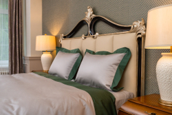 Постельное белье 2 спальное евро макси Сlaire Batiste Moro Smeraldo серый/зеленый