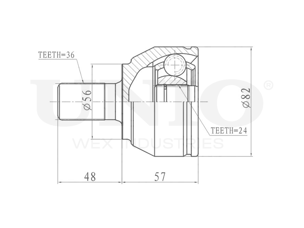 ШРУС внешний UNIO CVJ-20010