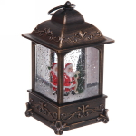 Сувенир с подсветкой Christmas «Фонарь - Снежный Дед Мороз» 7,3х7,3х13 см (работает от 3х батареек ААА)