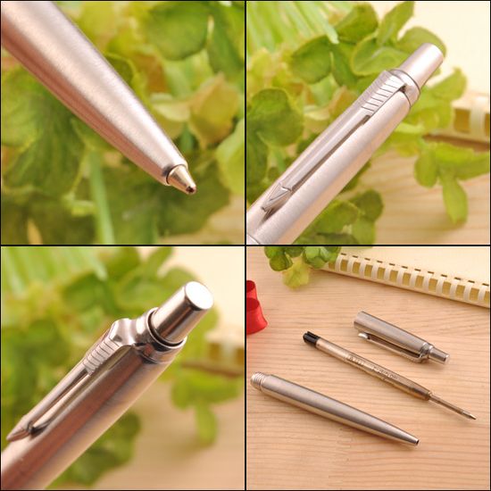 Шариковая ручка Parker Jotter Steel K61, цвет: Steel CT, стержень: Mblue, S0705560