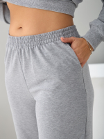 Костюм с брюками КБ-384/серый-меланж-п