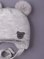 Шапка детская зимняя вязаная с ушками
