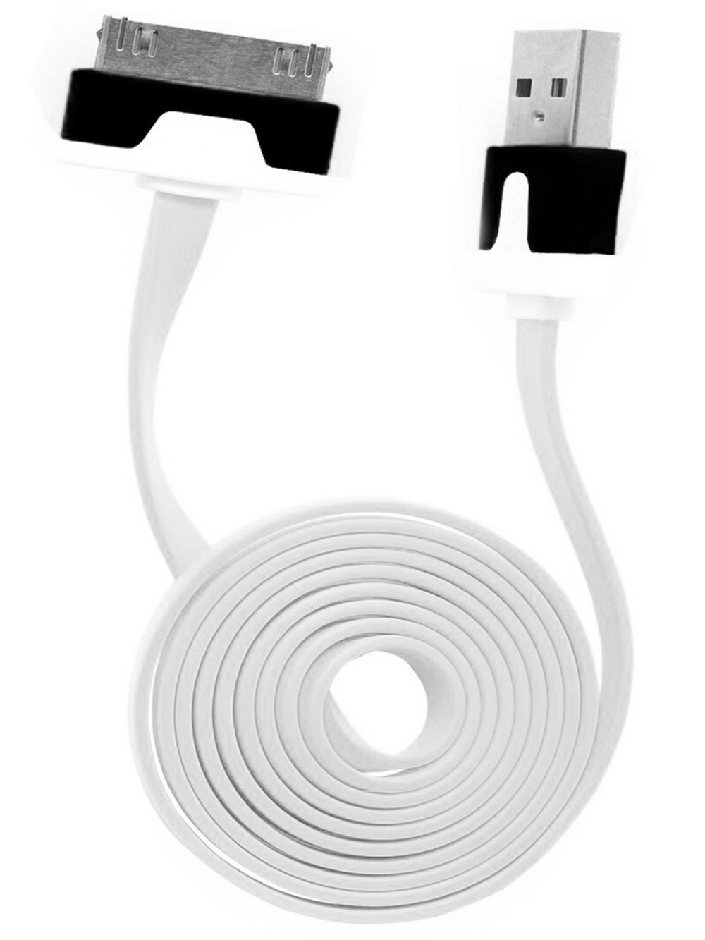 Кабель USB (30-pin)  4G плоский MM13 (мix) 1м