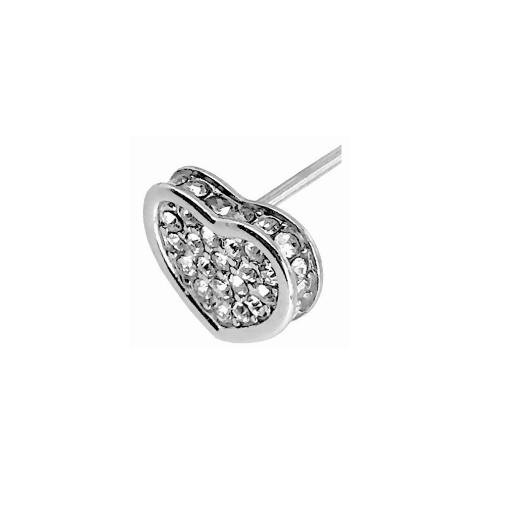Серьги-гвоздики из медицинской стали Heart Joy Biojoux BJT244