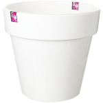 Кашпо для цветов пластиковое 9л d-27,5см «Порто» со вставкой белый