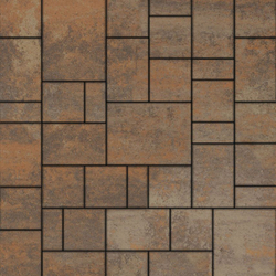 Тротуарная плитка МЮНХЕН - Листопад гладкий Клен, комплект из 4 видов плит