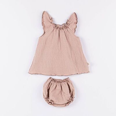 Dress &amp; shorts set 3-18 months - Caramel Cream