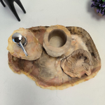 Набор из окаменелого дерева 4 предм Fossil Set NF-63073 поднос 30см*40см