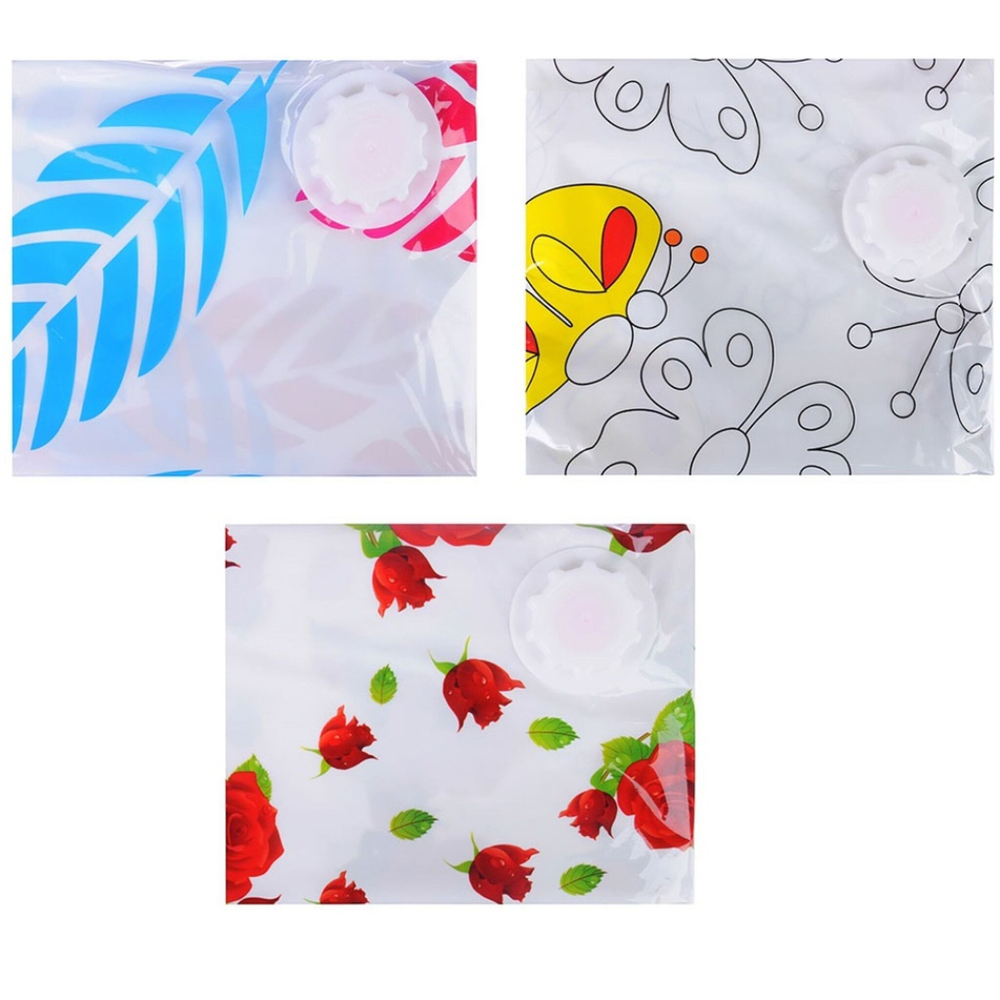 Пакет вакуумный для одежды 60х80 см, с рисунком, работает от пылесоса, 457-057