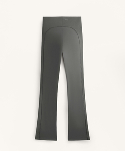 OYSHO Расклешенные брюки Comfortlux с высокой посадкой и боковой ребристой отделкой, темный антрацит