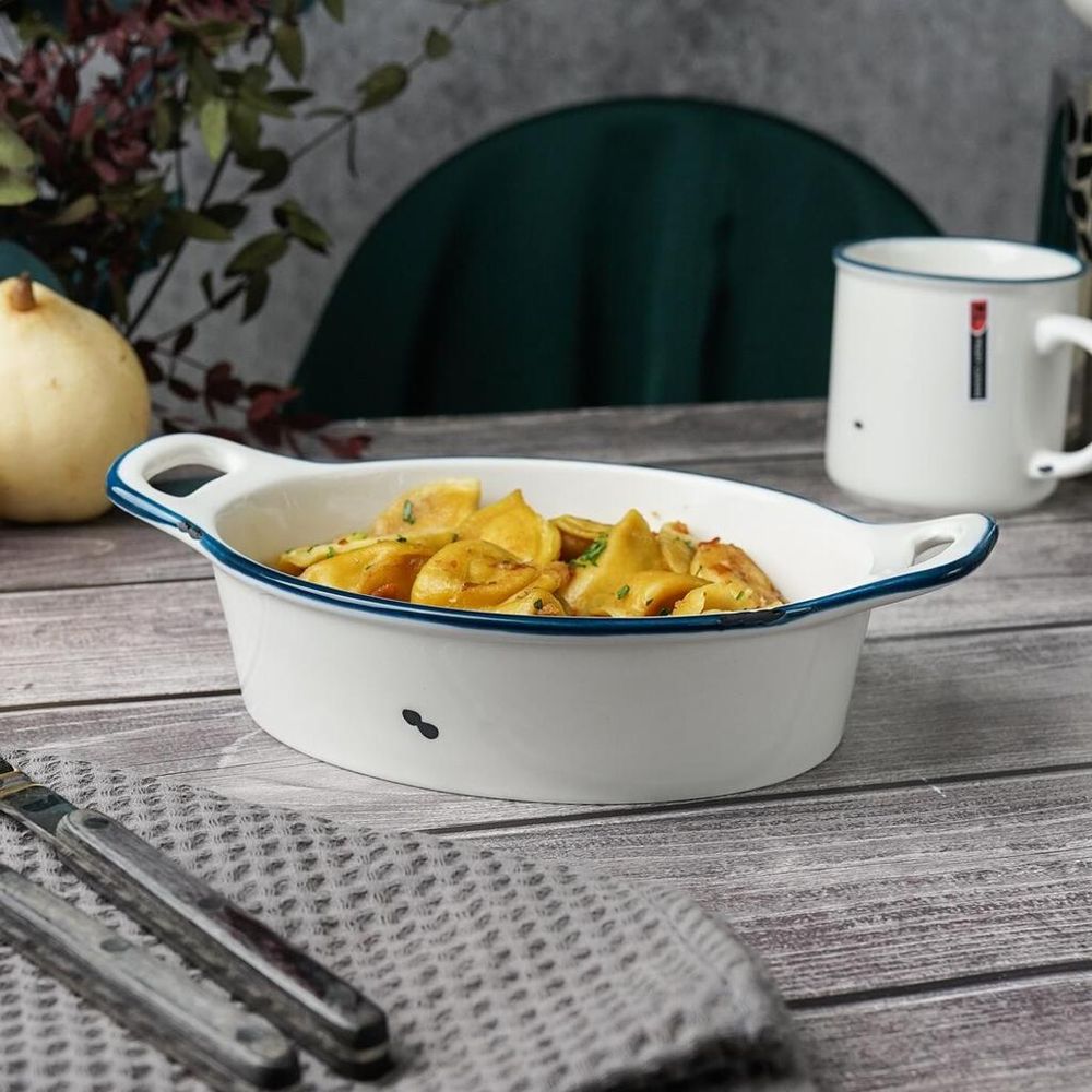 Блюдо овальное 25*16,1 см h5,5 см 880 мл с ручками   P.L. Proff Cuisine [2]