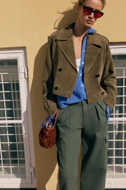 ZARA ДЖИНСЫ Z1975 КАРГО СО СРЕДНЕЙ ПОСАДКОЙ, ХАКИ