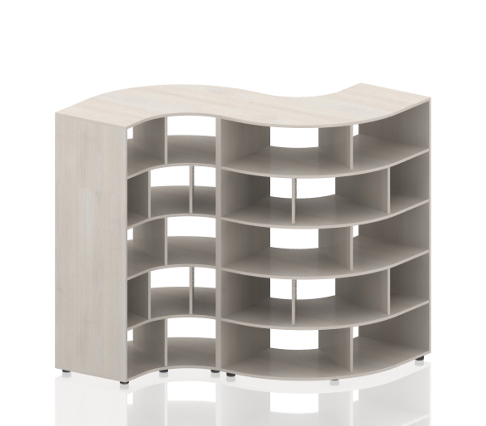 Стеллаж радиусный 4П коллекции Поколение А